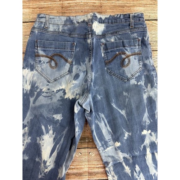 Smiths Acid Wash Straight Leg Jeans Women Size 10 Denim Casual Pants - Stretch - Picture 3 of 9